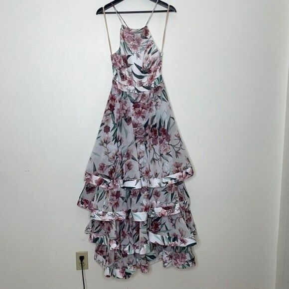 Fame and Partners Womens Size 2 Floral Print Maxi Dress - Picture 1 of 10